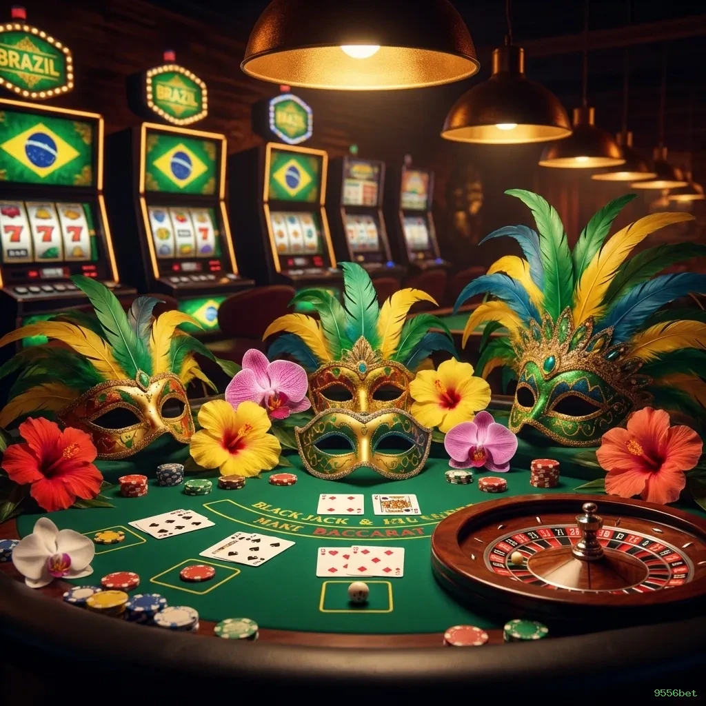 Imagem promocional do cassino online da 9556bet mostrando jogos ao vivo